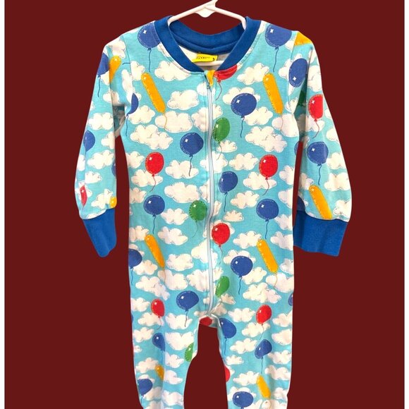 Duns Sweden Organic Cotton Balloon Cloud Zip Pajamas Kids Unisex 104CM - Picture 2 of 5